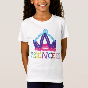 Kinderballon-Prinzessin Crown mit Wort Prinzessin T-Shirt