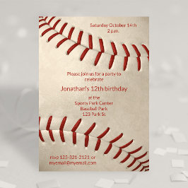 Kinderbaseball-Geburtstag oder Party Einladung