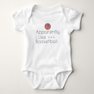Kinderbasketball   Anscheinend mag ich Basketball Baby Strampler
