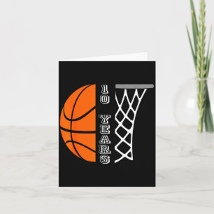 Kinderbasketball-Geburtstag für Jungen 10 Jahre al Karte