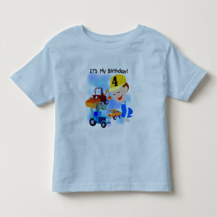 Kinderbau 4. Geburtstag T - Shirt und Geschenke