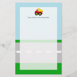 Kinderbau Dumptruck Briefpapier