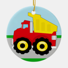 Kinderbau Dumptruck Keramikornament
