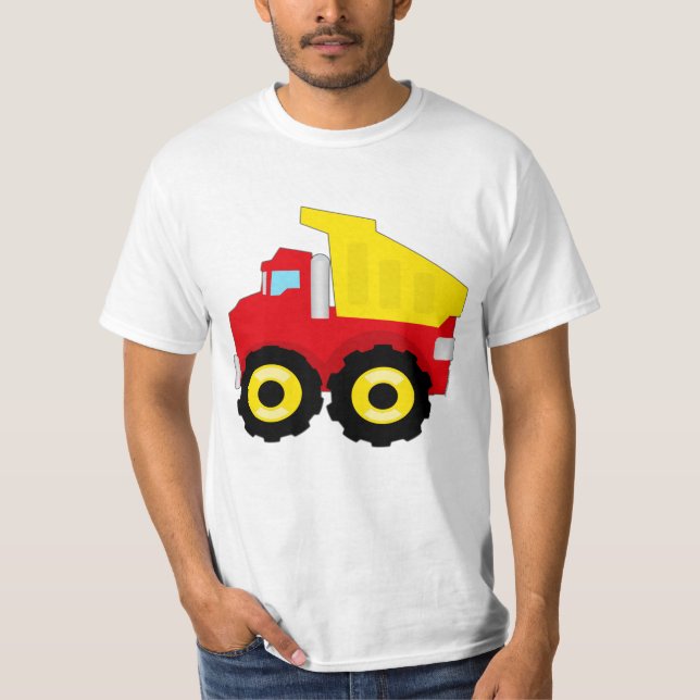Kinderbau Dumptruck T-Shirt (Vorderseite)