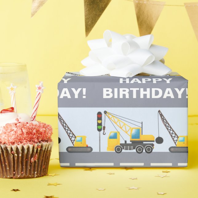 Kinderbauwagen Geburtstag Geschenkpapier (Geburtstagsparty)
