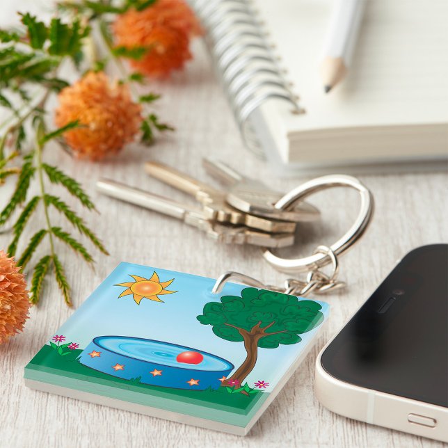 Kinderbecken unter einem Baum Schlüsselanhänger (Von Creator hochgeladen)
