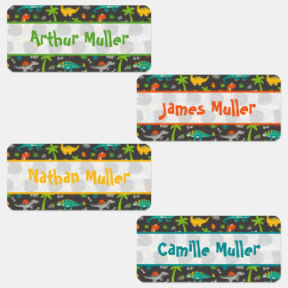 Kinderbekleidung Thema Dinosaurier Etiketten