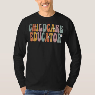 Kinderbetreuer Groovy Tag der Vintagen Wertschätzu T-Shirt