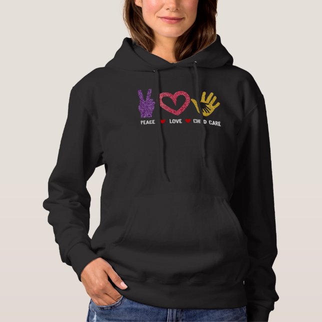 Kinderbetreuer Kinderbetreuung Kinderbetreuung Lie Hoodie (Vorderseite)
