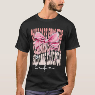 Kinderbetreuer Lebenswoche Tag für Frauen Pink Co T-Shirt