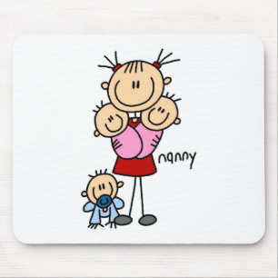 Kinderbetreuer Stickfigur Mousepad