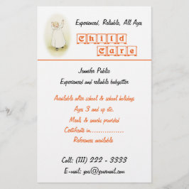 Kinderbetreuung Babysitter Business Flyer