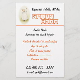 Kinderbetreuung Babysitter Business Flyer