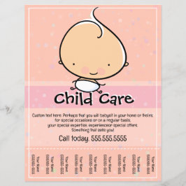 Kinderbetreuung. Babysitting.tearsheet Flyer