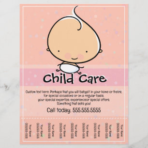Kinderbetreuung. Babysitting.tearsheet Flyer