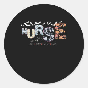 Kinderbetreuung Jeden Tag Halloween-Design-Klasse Runder Aufkleber
