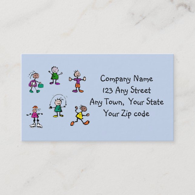 Kinderbetreuung, Kinderbetreuung, Lehrer oder Baby Visitenkarte (Vorderseite)