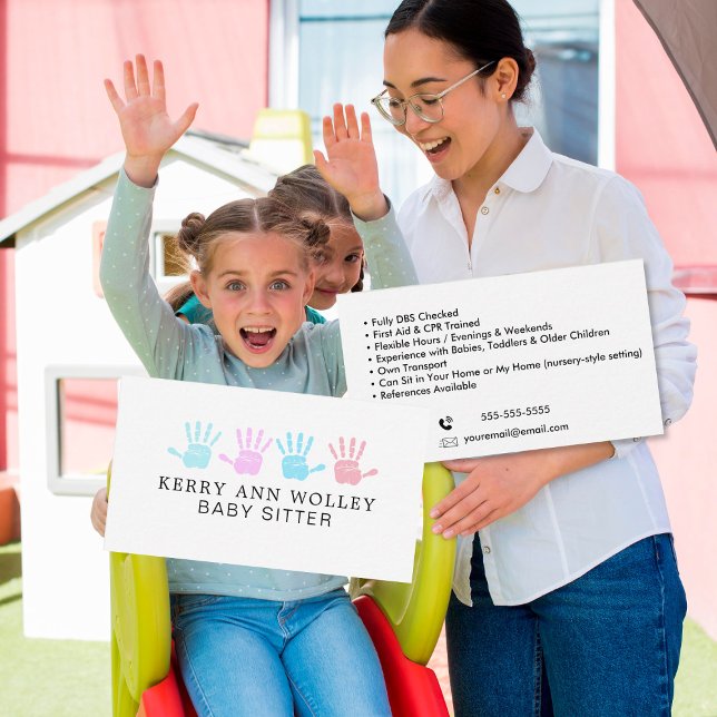Kinderbetreuung Kindermädchen Babysitter Coole Fun Visitenkarte (Von Creator hochgeladen)