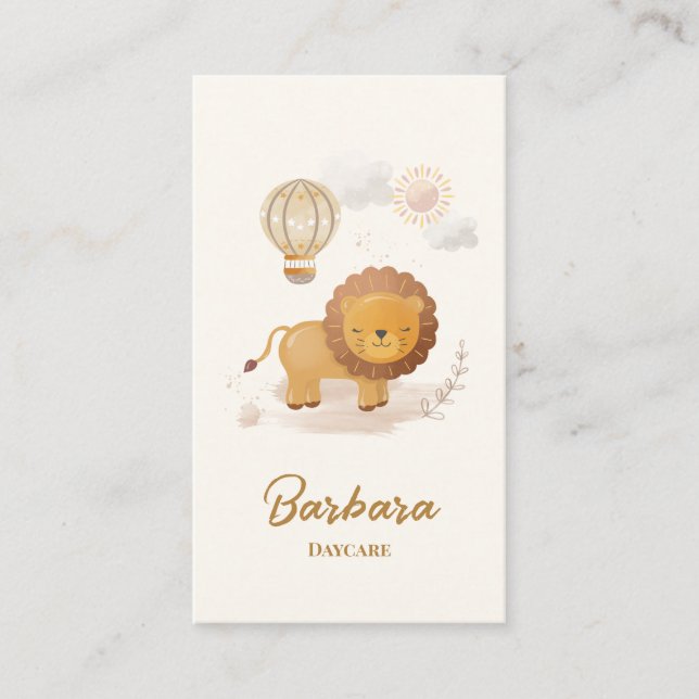 Kinderbetreuung Kindermädchen Babysitter Daycare L Visitenkarte (Vorderseite)