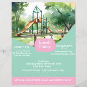 Kinderbetreuungs-Spielplatz-Center-Flyer Flyer