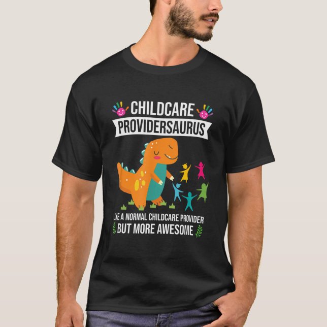 Kinderbetreuungsanbieter Dinosaurus Kinderbetreuun T-Shirt (Vorderseite)