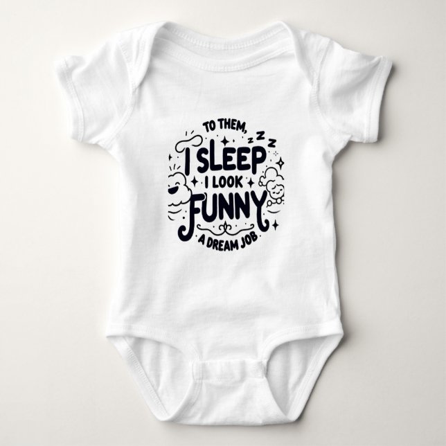 Kinderbodysuit mit lustiger Aufschrift Baby Strampler (Vorderseite)