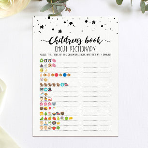 Kinderbuch Emoji Pictionary Game Card Einladung