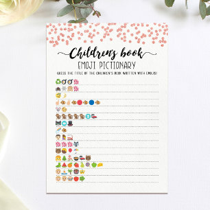 Kinderbuch Emoji Pictionary Game Card Einladung