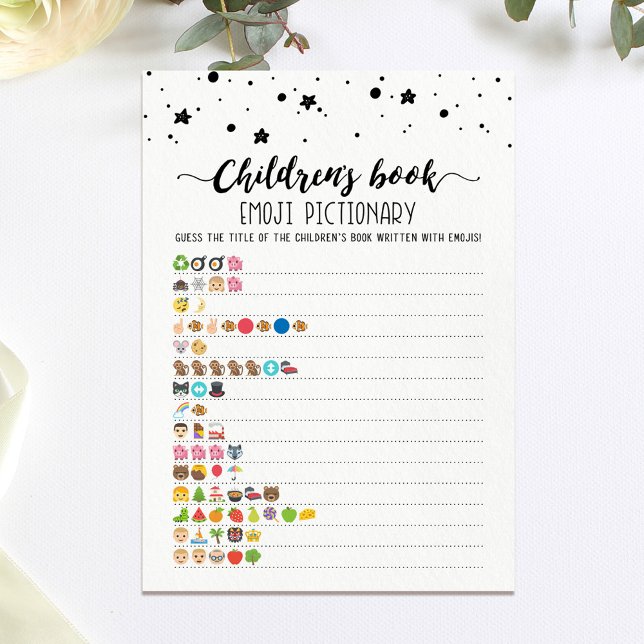 Kinderbuch Emoji Pictionary Game Card Einladung (Von Creator hochgeladen)