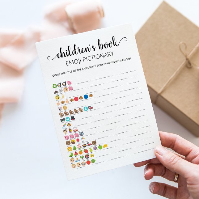 Kinderbuch Emoji Pictionary Game Card Einladung (Von Creator hochgeladen)