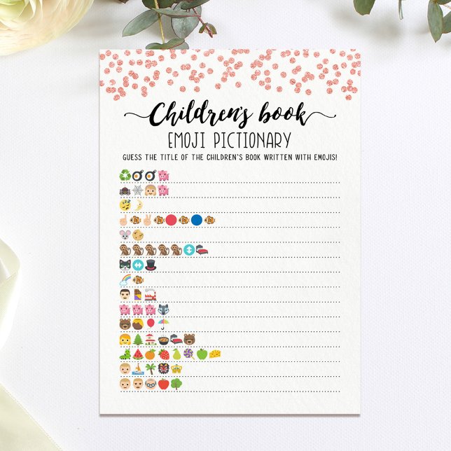 Kinderbuch Emoji Pictionary Game Card Einladung (Von Creator hochgeladen)