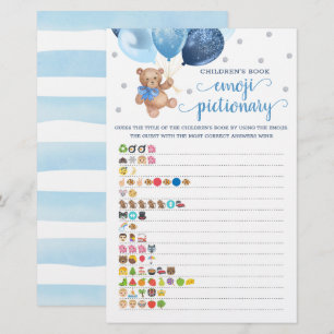 Kinderbuch Emoji Pictionary Game Teddy Bear