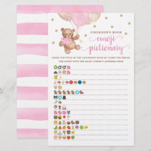 Kinderbuch Emoji Pictionary Game Teddy Bear