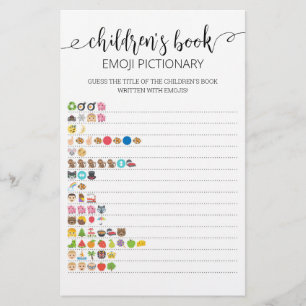 Kinderbuch Emoji Pictionary game with Answers