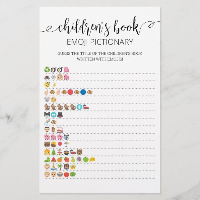 Kinderbuch Emoji Pictionary game with Answers (Vorderseite)