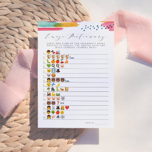 Kinderbuch-Emoji-Pictionary   Rosa & Blau Einladung