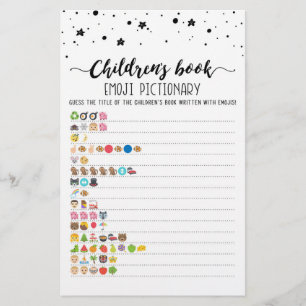 Kinderbuch Emoji Pictionary with Answers game