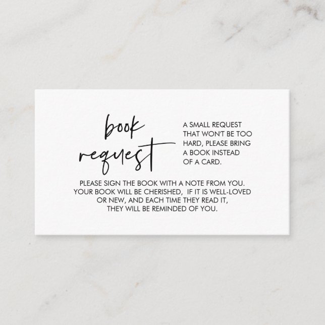 Kinderbücher, Moderner Minimaler Schriftart Begleitkarte (Vorderseite)