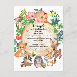 Kinderbücher über Waldbestände und Pflanze in Wäld Einladungspostkarte