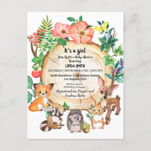 Kinderbücher über Waldbestände und Pflanze in Wäld Einladungspostkarte