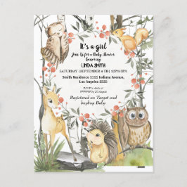 Kinderbücher über Waldbestände und Pflanze in Wäld Einladungspostkarte