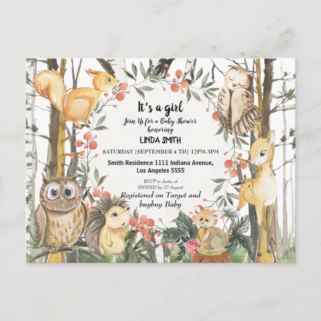 Kinderbücher über Waldbestände und Pflanze in Wäld Postkarte (Vorderseite)