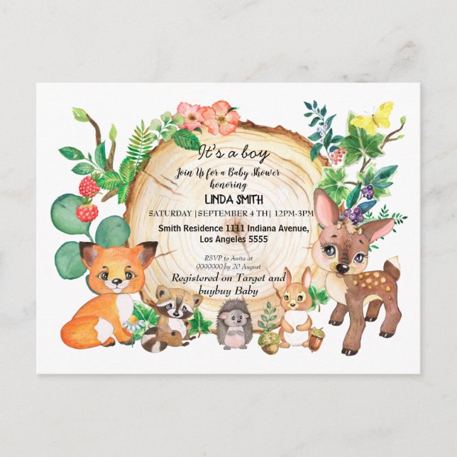 Kinderbücher über Waldbestände und Pflanze in Wäld Postkarte (Vorderseite)