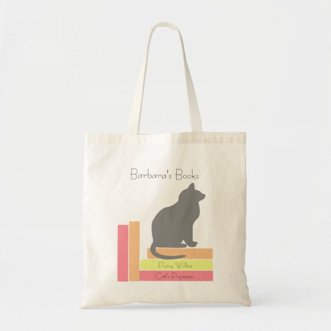 Kinderbücher und Katzen Tragetasche (Vorne)