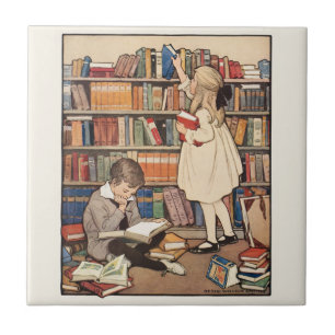 Kinderbuchwoche von Jessie Willcox Smith Fliese