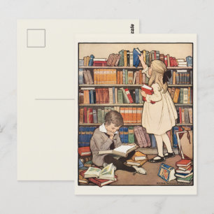 Kinderbuchwoche von Jessie Willcox Smith Postkarte
