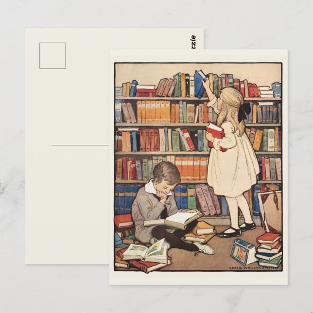 Kinderbuchwoche von Jessie Willcox Smith Postkarte (Vorne/Hinten)