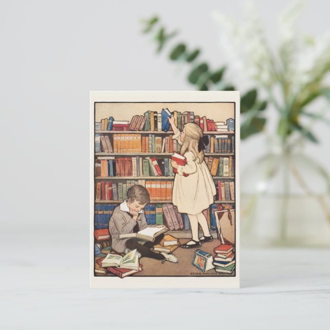 Kinderbuchwoche von Jessie Willcox Smith Postkarte (Stehend Vorderseite)