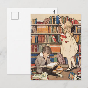 Kinderbuchwoche von Jessie Willcox Smith Postkarte
