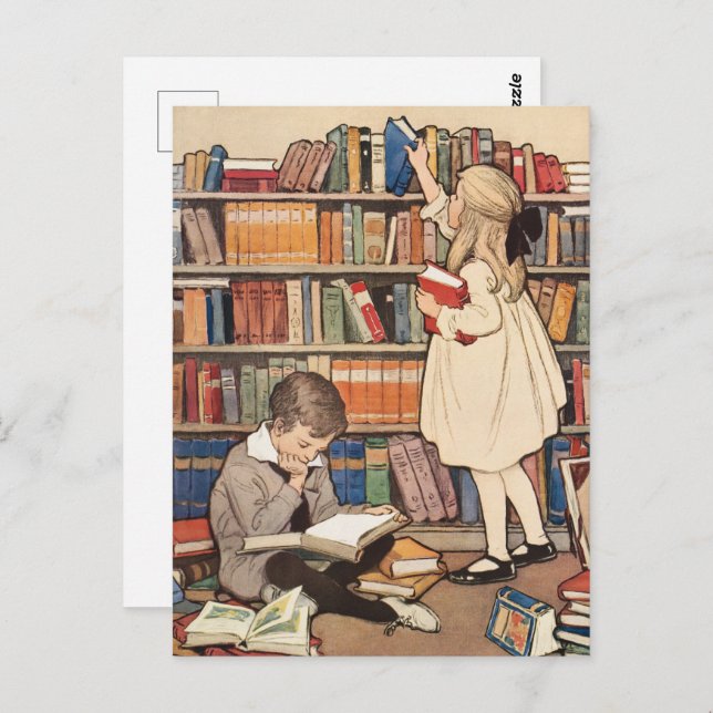 Kinderbuchwoche von Jessie Willcox Smith Postkarte (Vorne/Hinten)
